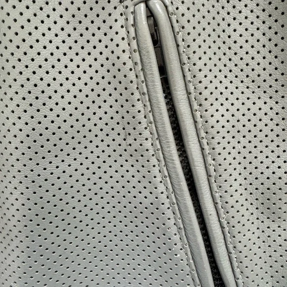 Vanson Gray Leather Motorcycle Jacket - Picture 5 of 5